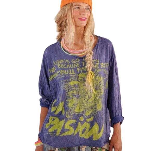 Magolia Pearl Find The Truth Long Sleeve Viggo Tee New With Tags One Size